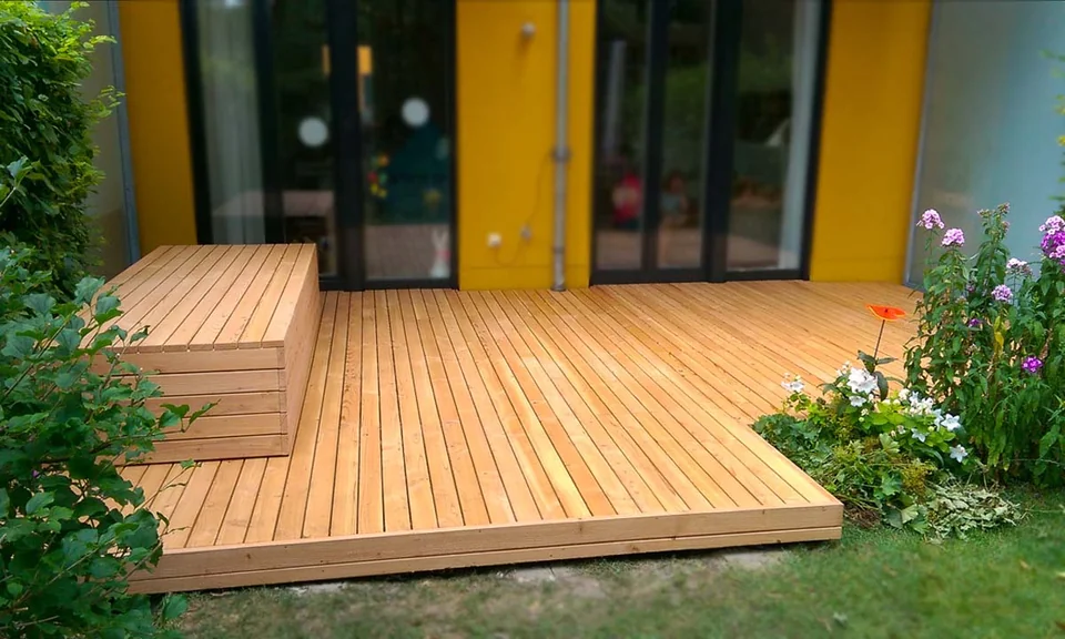 Holzterrasse aus Douglasie – Detail