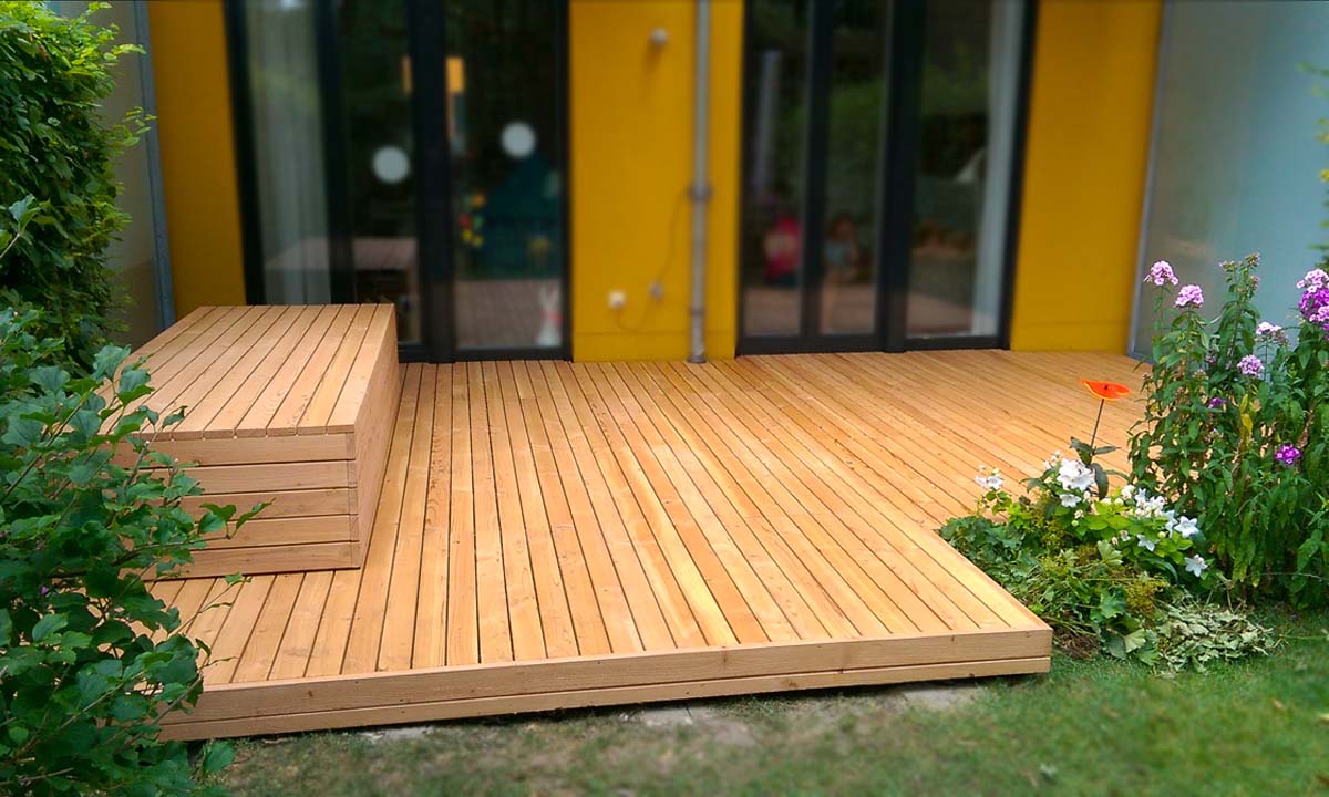 Holzterrasse aus Douglasie – Detail