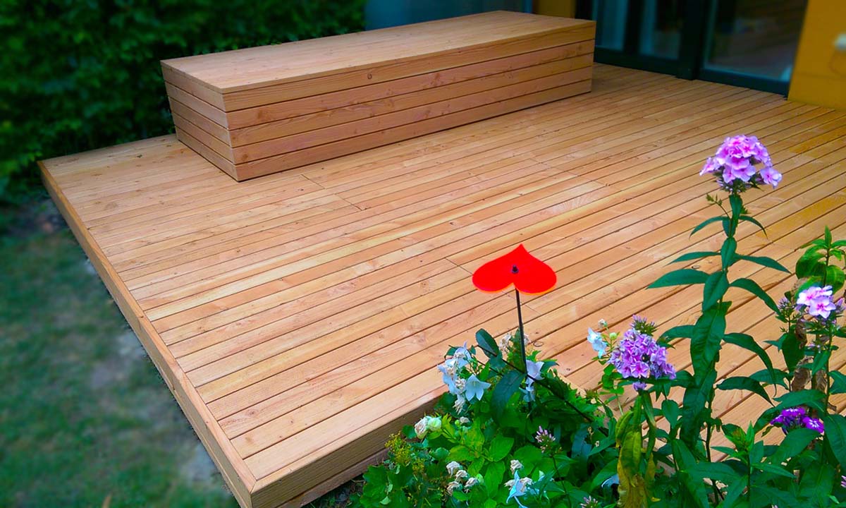 Holzterrasse aus Douglasie – Ansicht