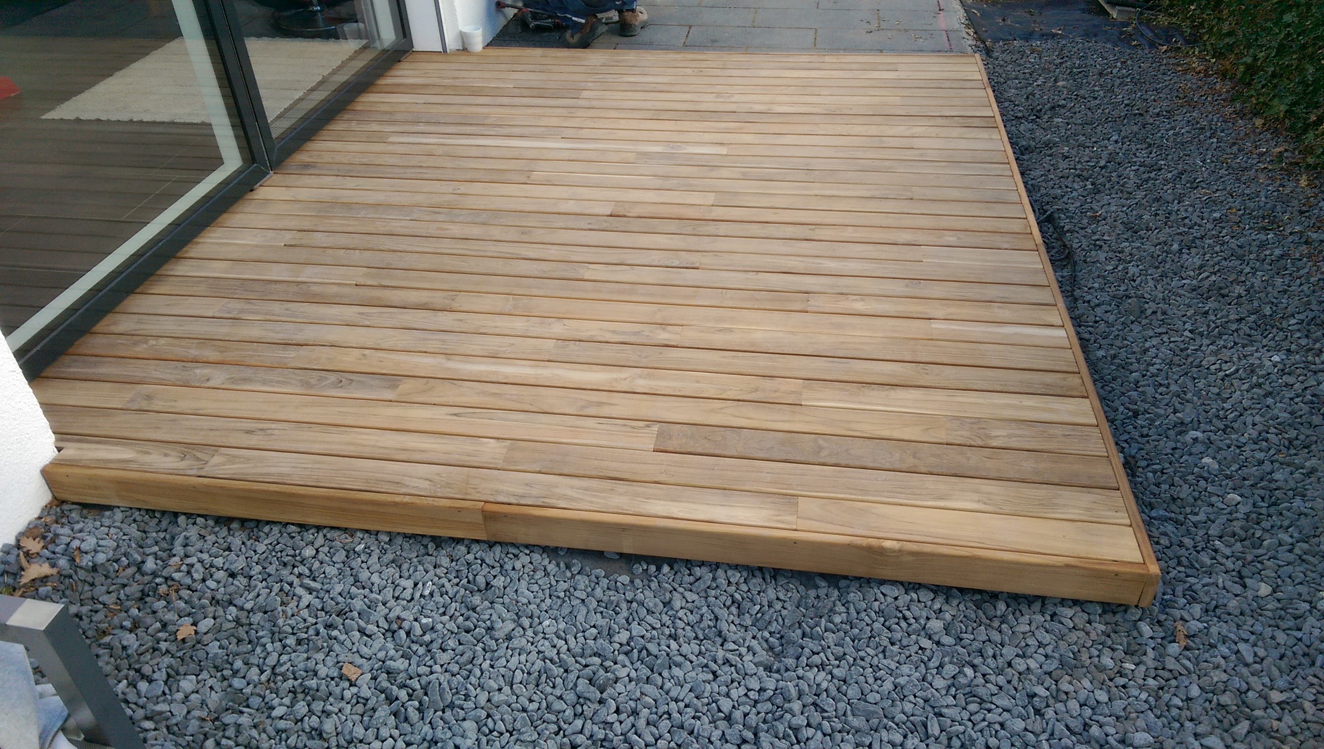 Teakholz-Terrasse – Detail